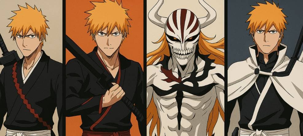 A evolução de Ichigo Kurosaki: todas as formas e poderes do protagonista de Bleach
