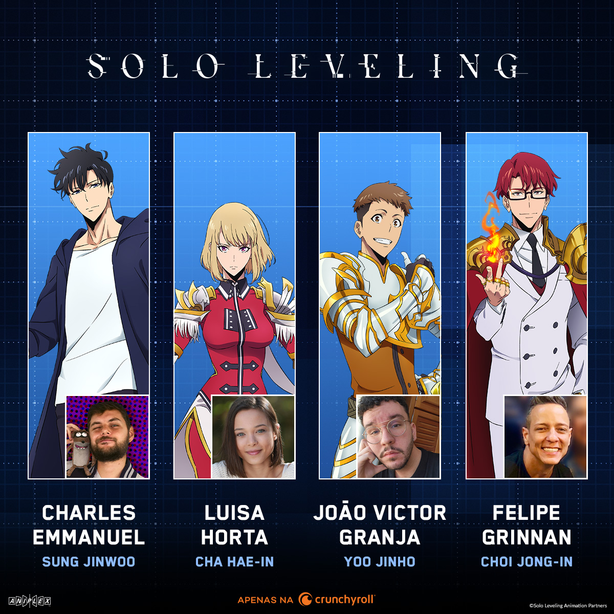 Dubladores de Solo Leveling