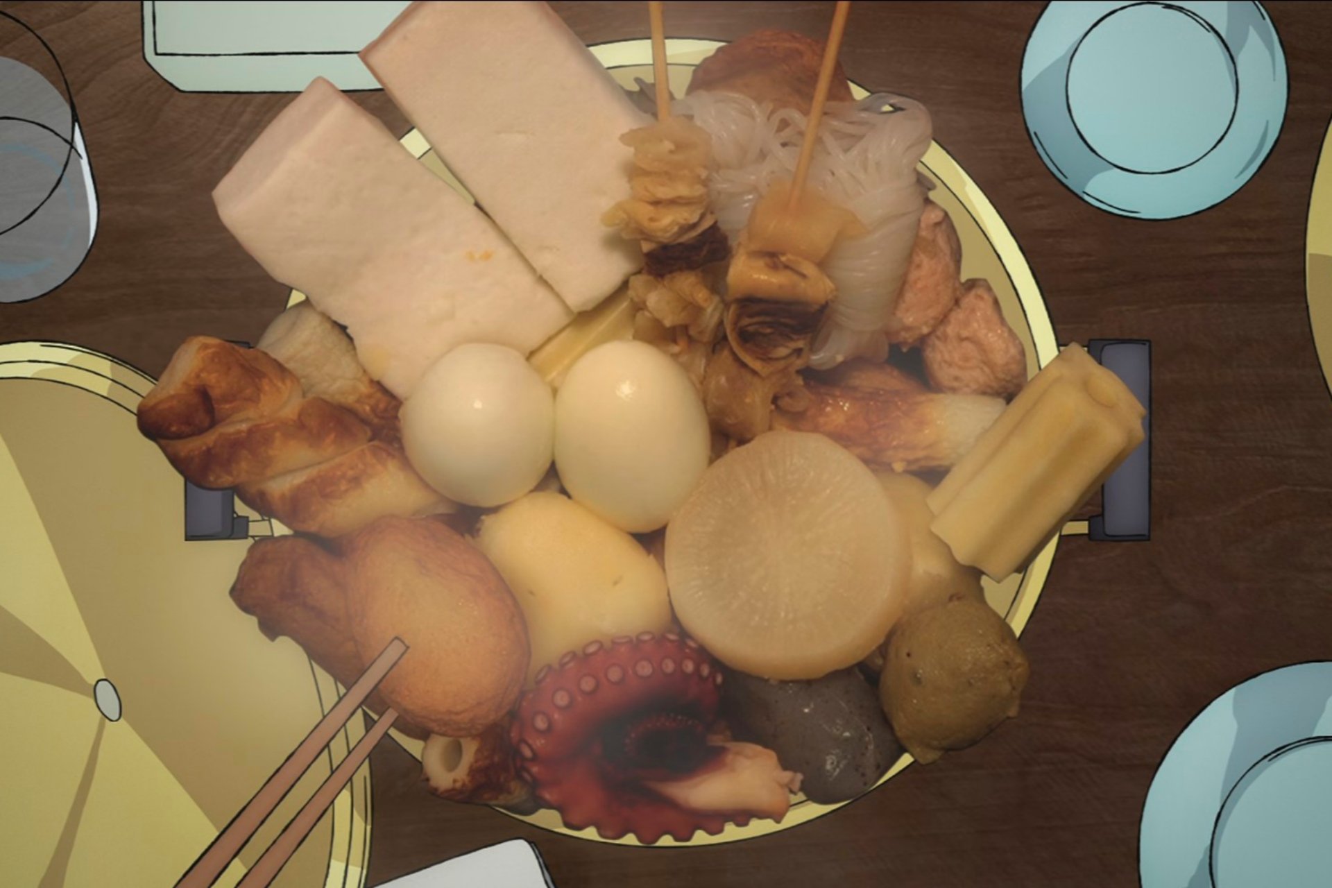 Dan Da Dan Inova ao Combinar Anime e Live-Action na Representação de Comida