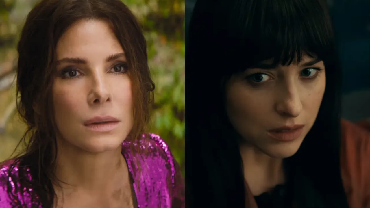 Dakota Johnson Recebe Apoio de Sandra Bullock Após Framboesa de Ouro por 'Madame Teia'