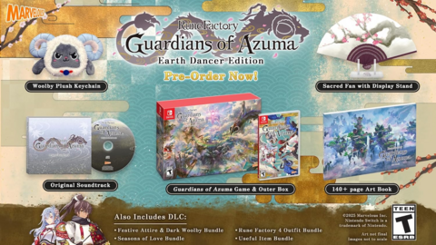 Rune Factory: Guardians of Azuma - Edição Earth Dancer é Relançada com Sucesso