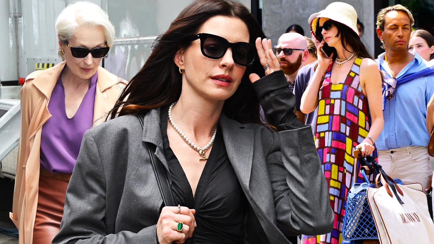 Fotos Revelam Anne Hathaway e Meryl Streep de Volta no Set de 'O Diabo Veste Prada 2'