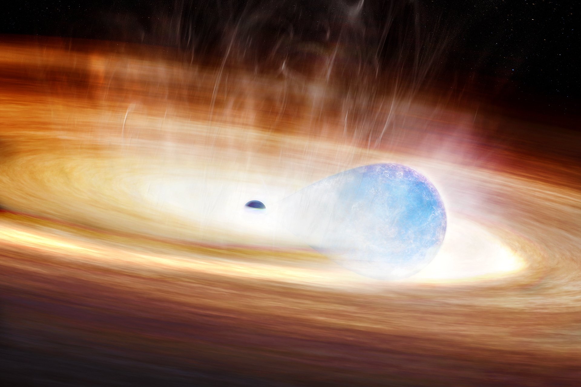 Estrela Tenta Engolir Buraco Negro e Origina Supernova Dupla Inédita